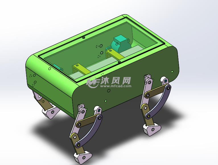 四足行走机器人sw模型