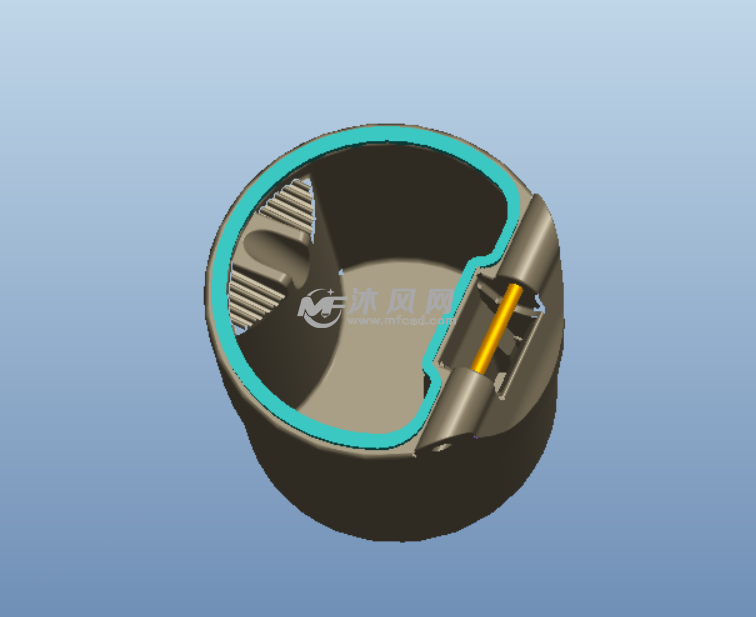 车载烟灰缸模型sw - 日常用品图纸 - 沐风网