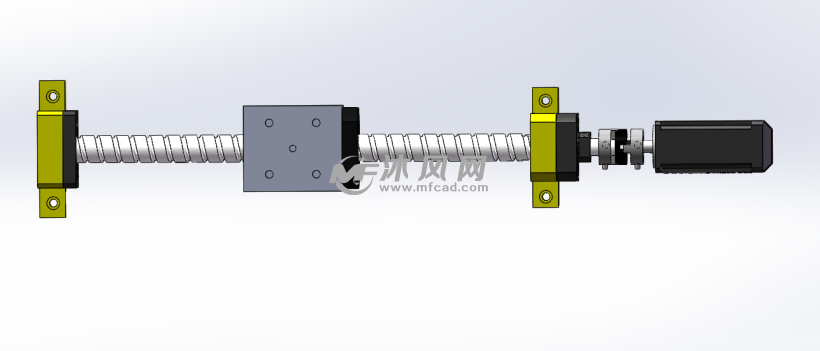 滚珠丝杆组件模型 - 传动件图纸 - 沐风网