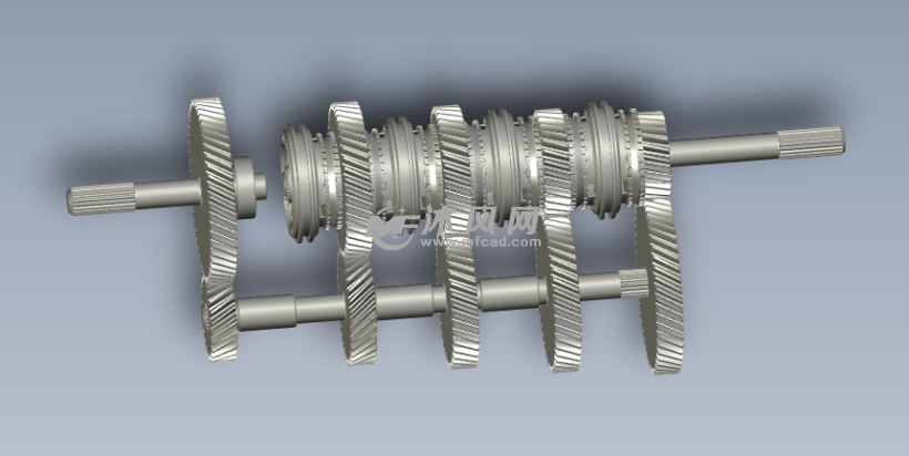5速变速箱内部齿轮结构