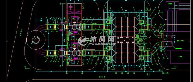 某电厂除尘总布置图 通用设备图纸 沐风网