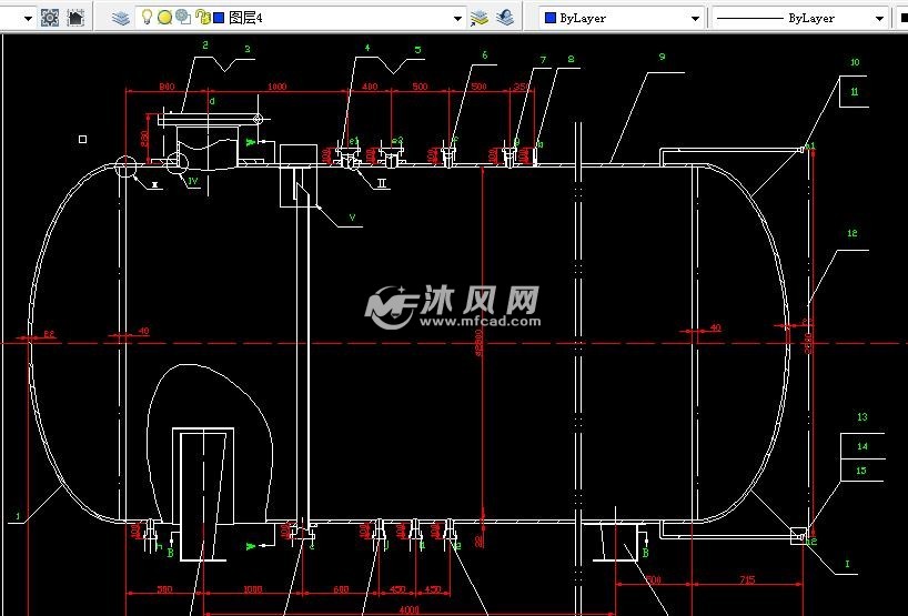 27立方储油罐结构图 - 储存压力容器图纸 - 沐风网