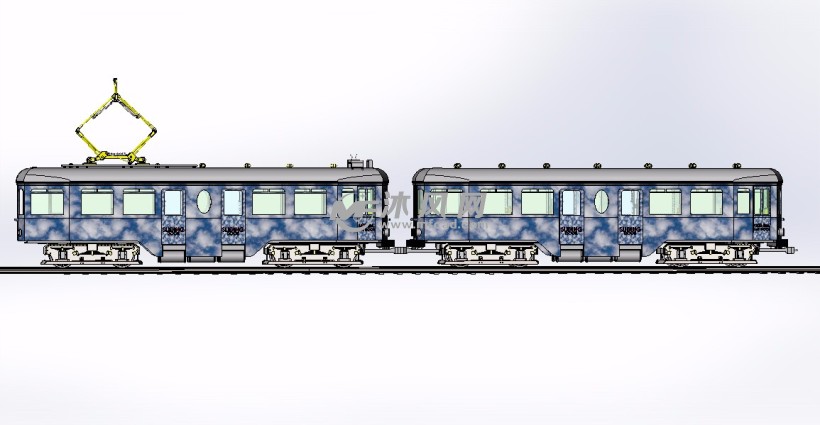 轻轨电力列车3d模型