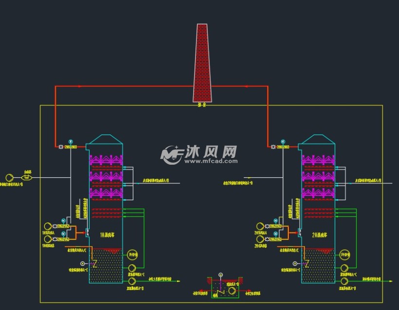石灰石-石膏法脱硫系统工艺流程图