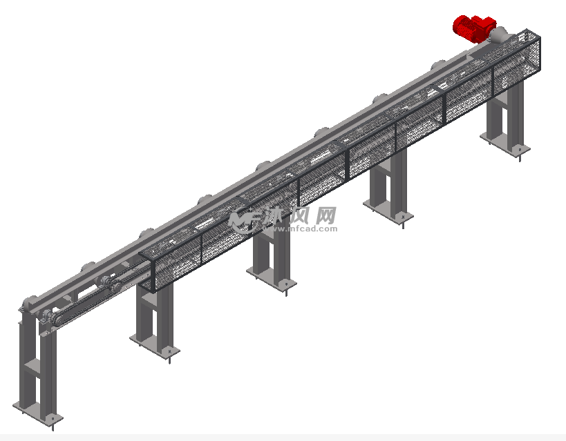 链式输送线设计3D模型博能建筑设计院怎样图片