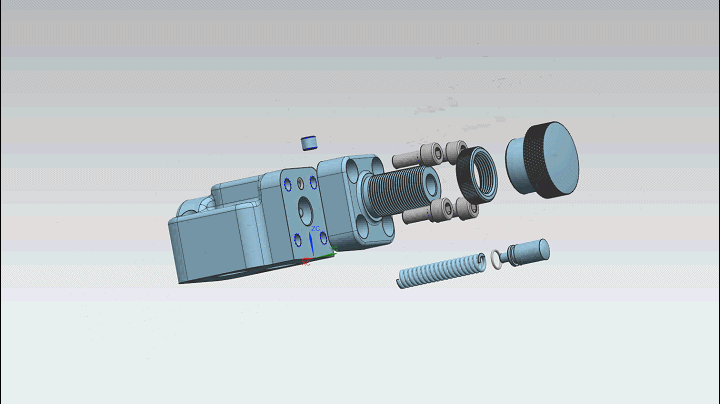 溢流阀3d模型设计