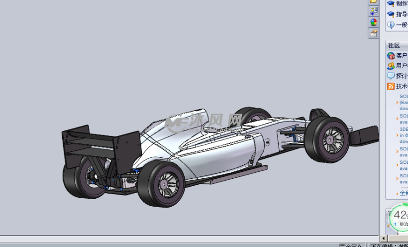 玩具f1赛车sw设计模型 - 专用车图纸 - 沐风网