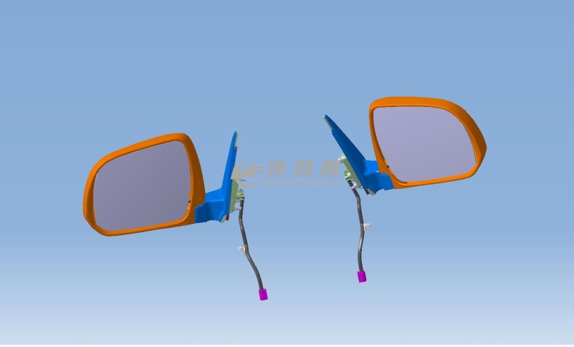 汽车电动后视镜3d模型