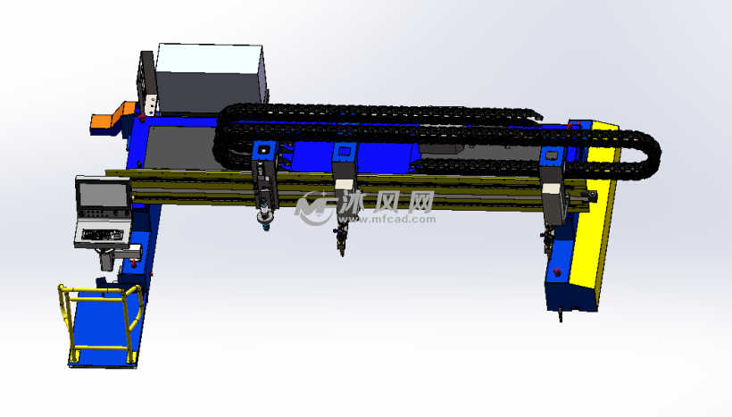 数控等离子切割机三维模型