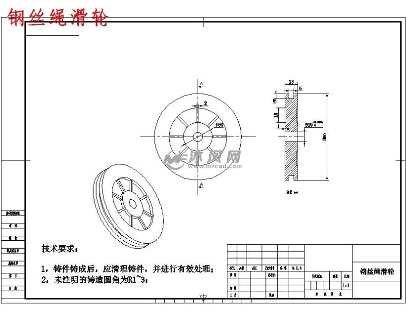 钢丝绳滑轮