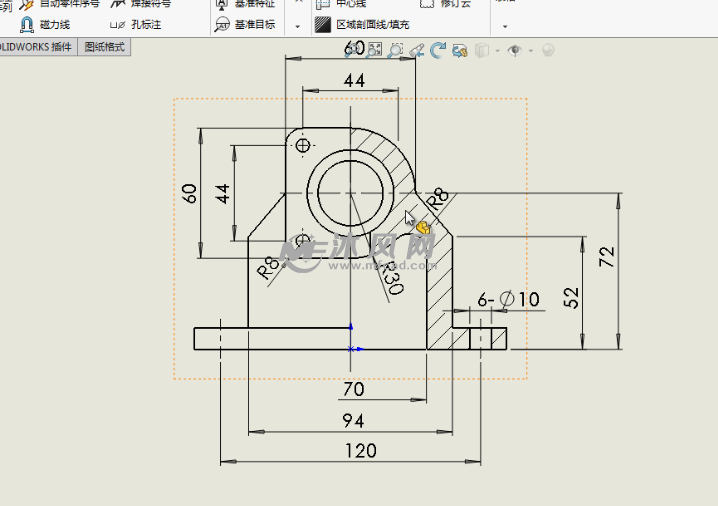 第117课 sw工程图更改剖面线的方法_solidworks工程图/e-drawings教程