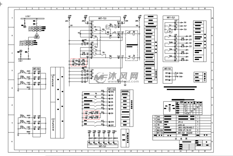 变电站接线图cad