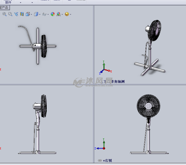 台式电风扇设计模型图