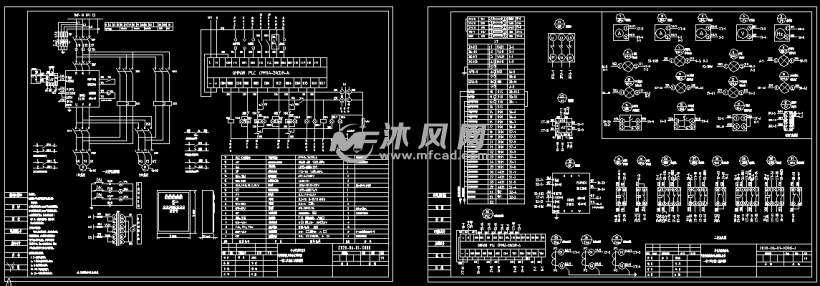 机变频调速恒压给水泵配电箱一控二双功能二次原理图(plc) 二次接线图