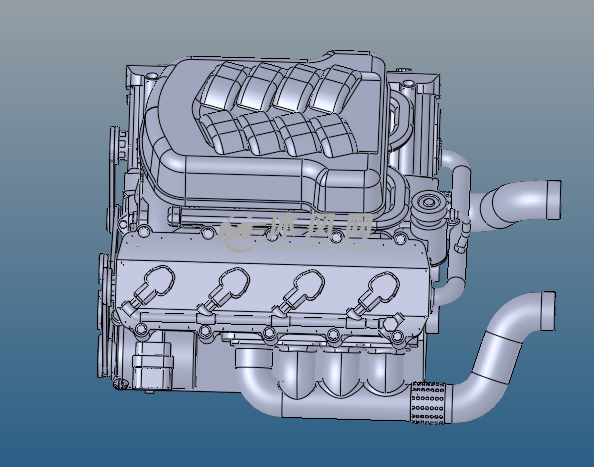 汽车发动机3d模型设计