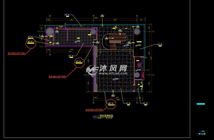 无人机展厅cad施工图 效果图