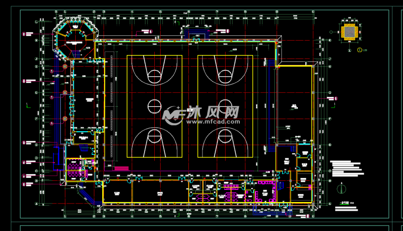 篮球场平面图