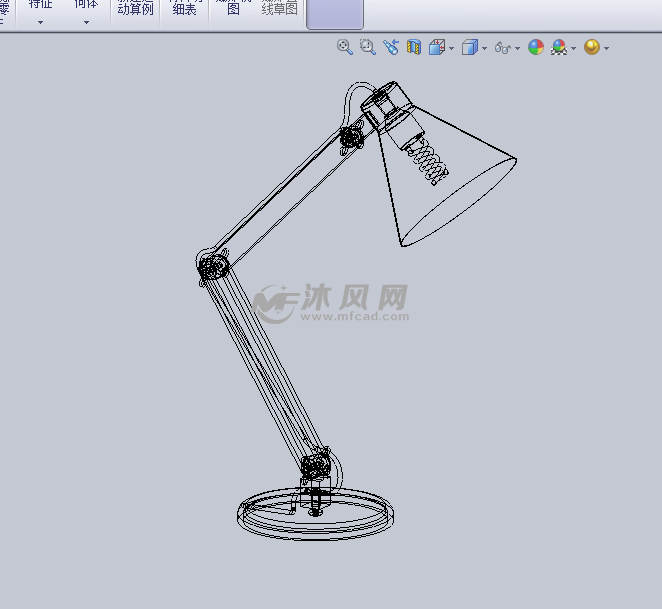 木质小台灯设计模型