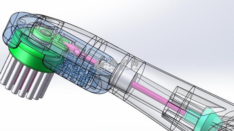 结构详细的电动牙刷模型