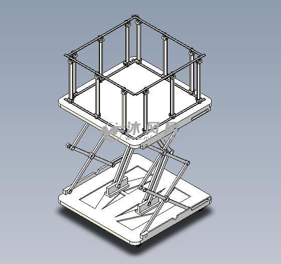 剪叉式升降平台3d设计