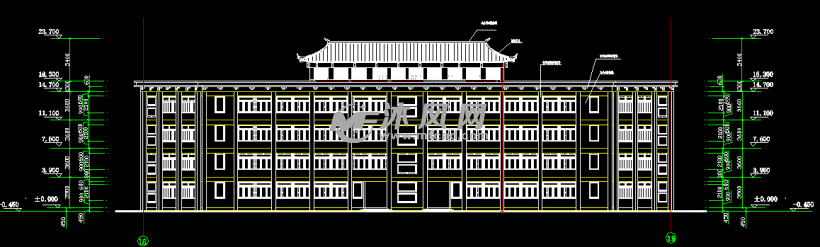 教学楼18-13立面图