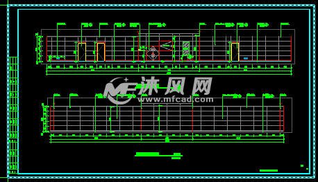 地铁站台建筑立面图设计 - 交通建筑图纸 - 沐风网