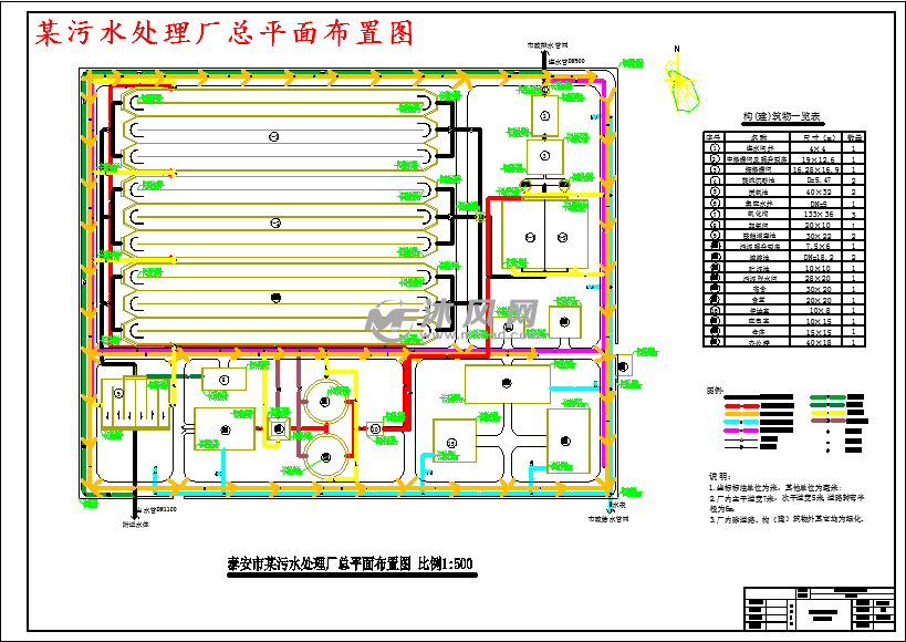 2万m3∕d污水处理厂工艺设计 - 设计方案图纸