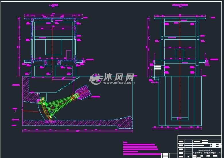 cad建筑图纸 水利工程图纸 闸门启闭机图 水闸相关图