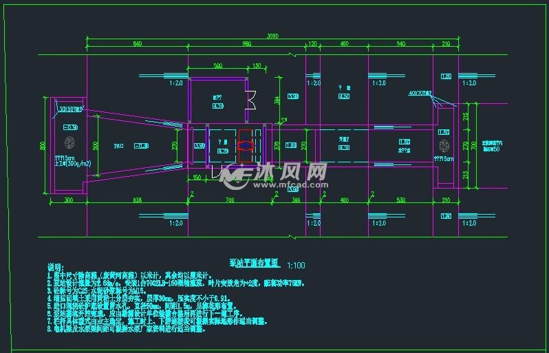 泵站平面布置图