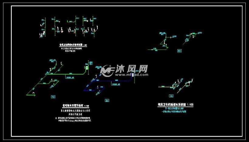 小区住宅楼给排水消防详细施工图