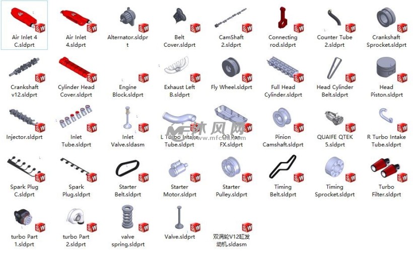 零件图集的图纸预览图