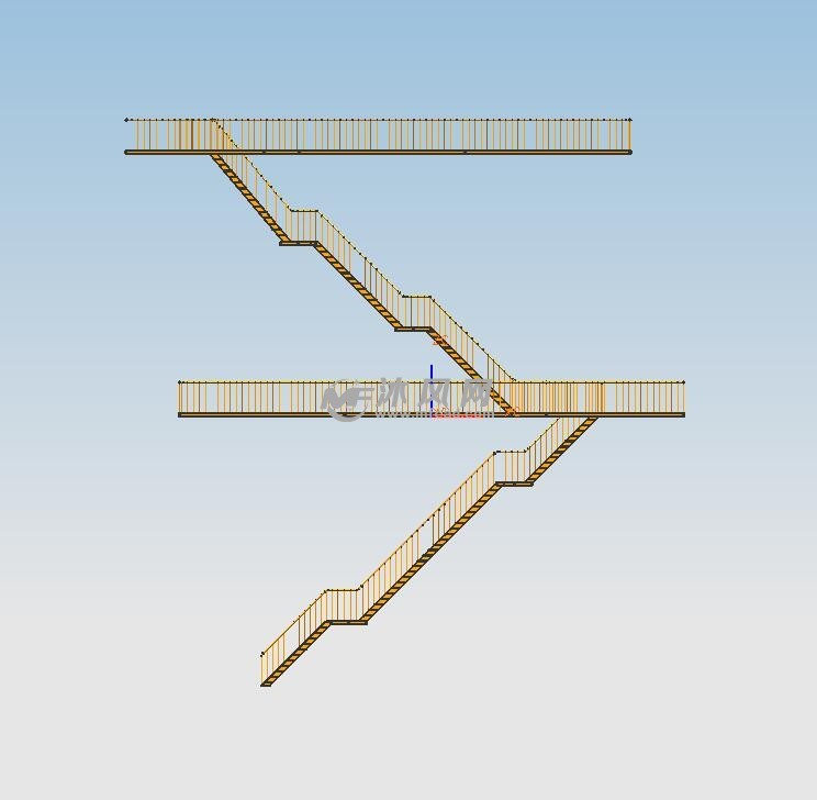 楼梯平台模型俯视图