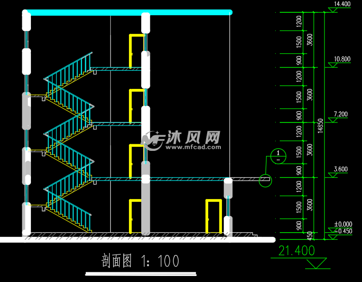 某中等专科学校办公楼设计 - 结构图纸 - 沐风网