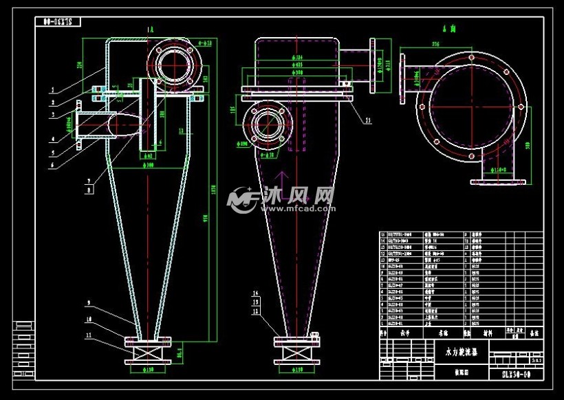 水力旋流器slx30-00 - 污水处理设备图纸 - 沐风网