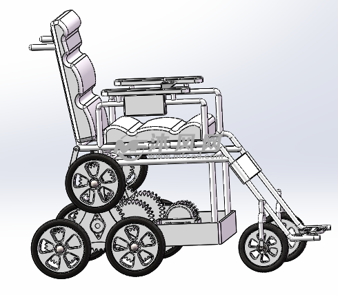 行星轮爬楼轮椅设计