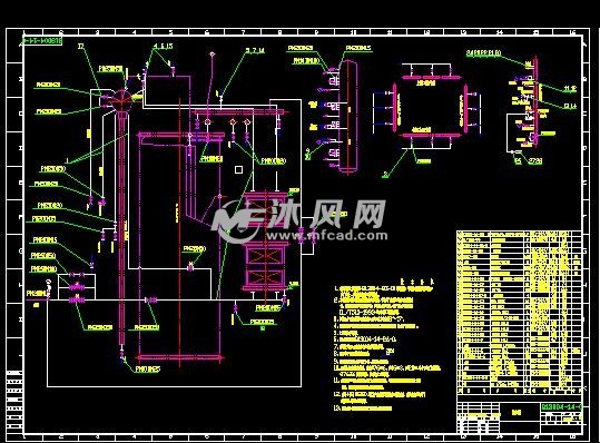 热电站炉蒸汽水管路系统图