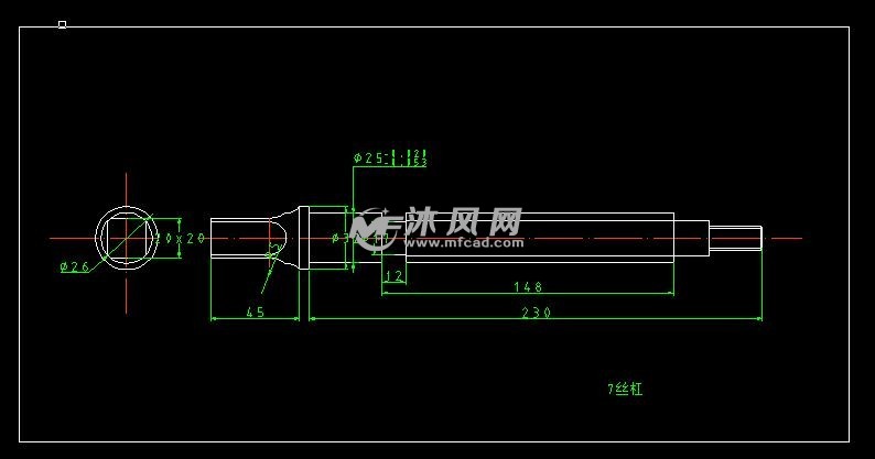 丝杠台钳结构零件图