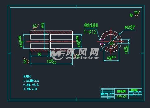 回转卸料器400x450总装图及零件图