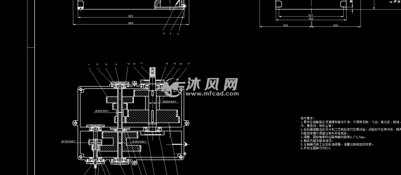 专用镗床主轴箱设计图