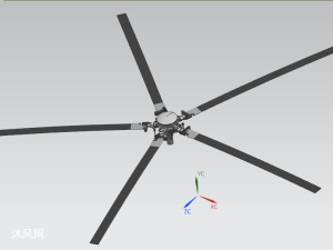 直升飞机螺旋桨旋翼轴三维设计