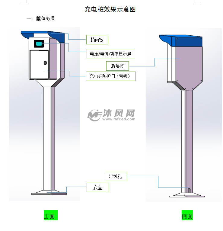 充电桩产品结构示意图