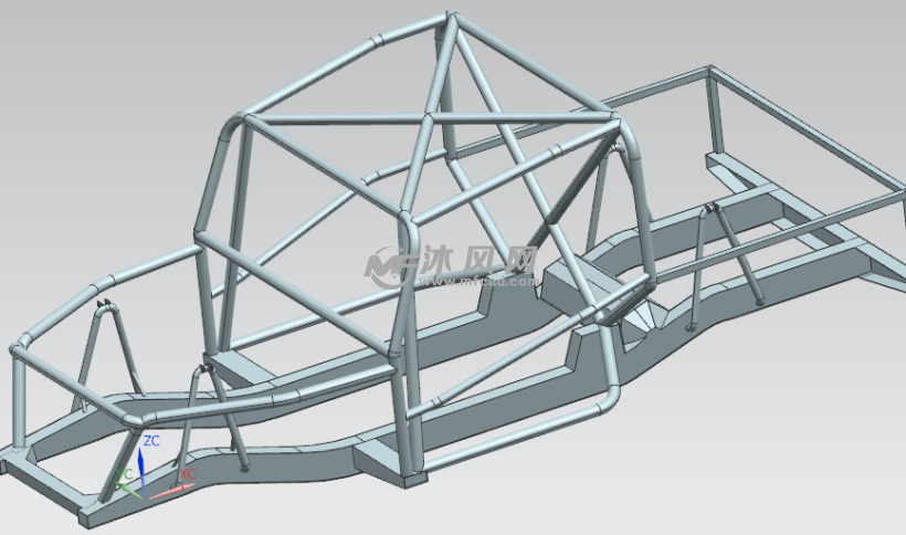 汽车骨架车架三维结构设计
