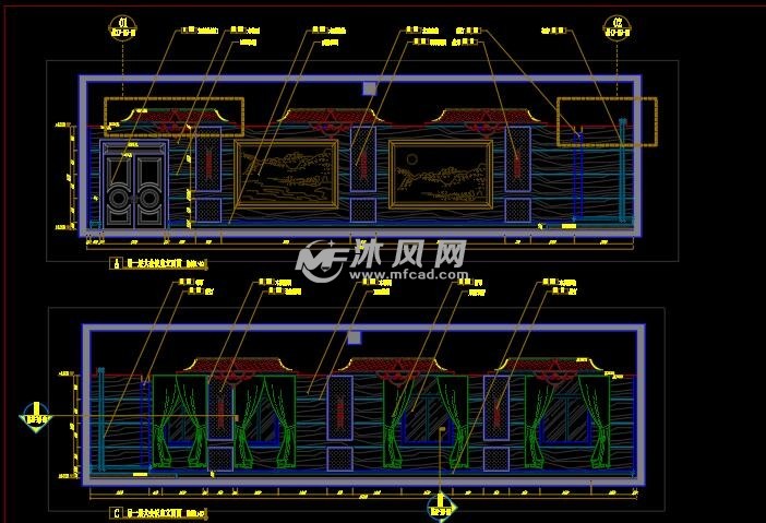 大会议室立面图