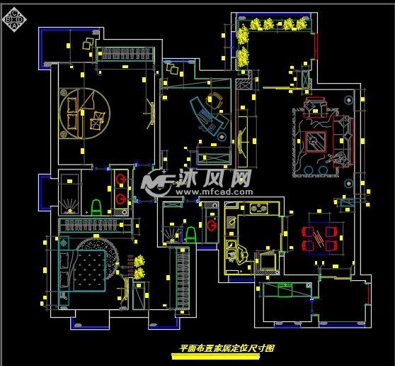 平面布置家居定位尺寸图