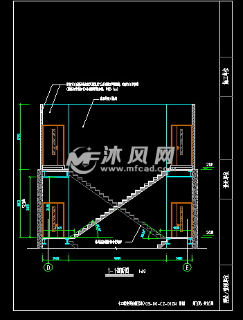 双楼梯施工图设计