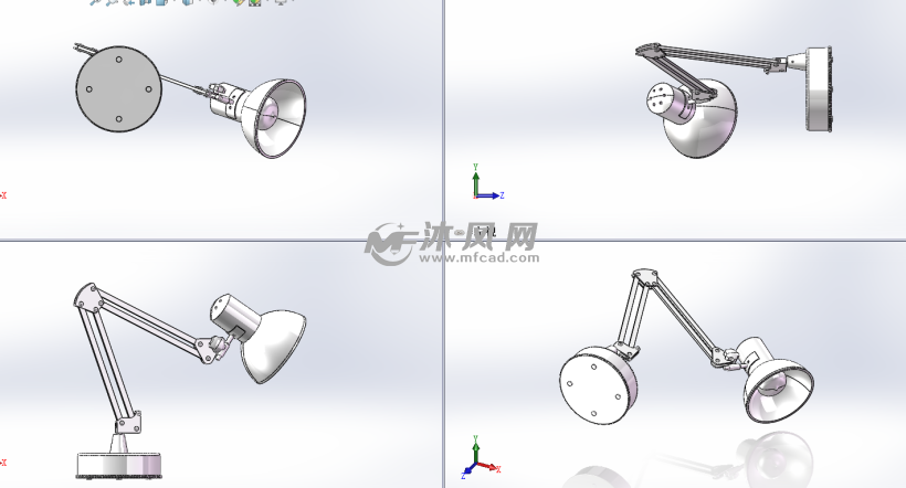 创新型台灯模型