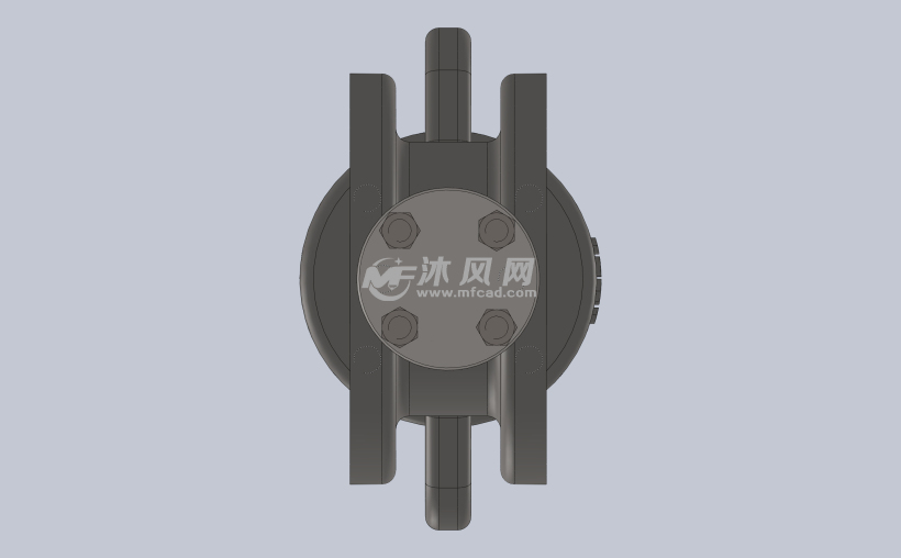 dn50-d76-6通风蝶阀三维模型 - 阀体图纸 - 沐风网