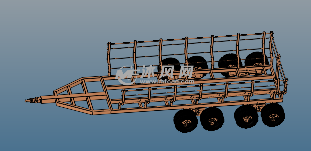 拖车车架三维设计图模型