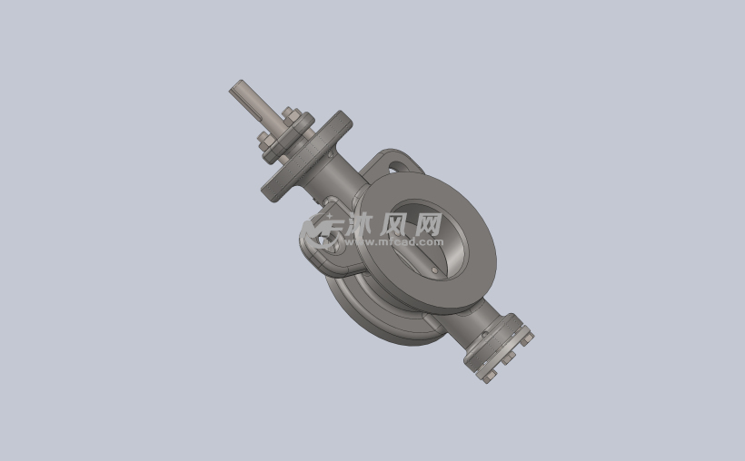 dn50-d76-6通风蝶阀三维模型 - 阀体图纸 - 沐风网