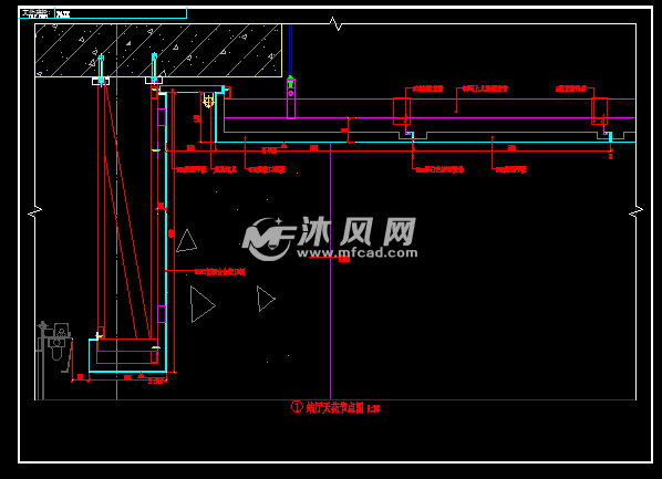 天花吊顶节点 大样图